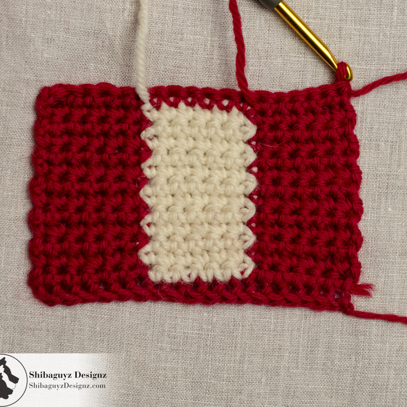 Technique Tuesday - A free step-by-step photo tutorial for How To Work the Intarsia Crochet Colorwork Technique by Shibaguyz Designz