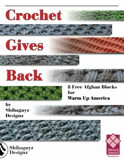 Crochet Gives Back - 8 Free Afghan Blocks for Warm Up America, by Shibaguyz Designz