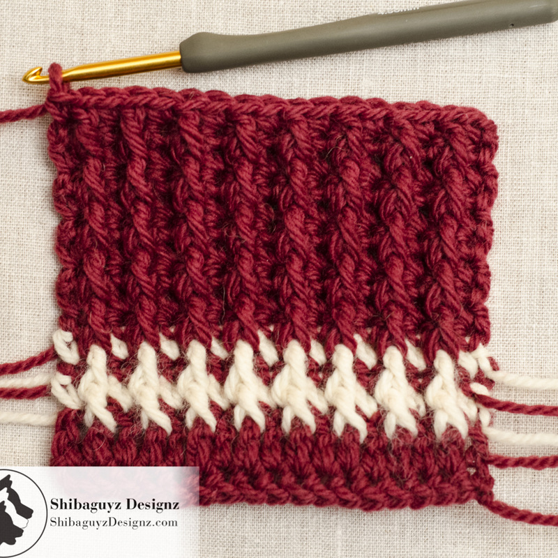 Technique Tuesday - How to make One-Sided Vertical Post Stitch Double Crochet Ribbing - a step-by-step photo tutorial by Shibaguyz Designz