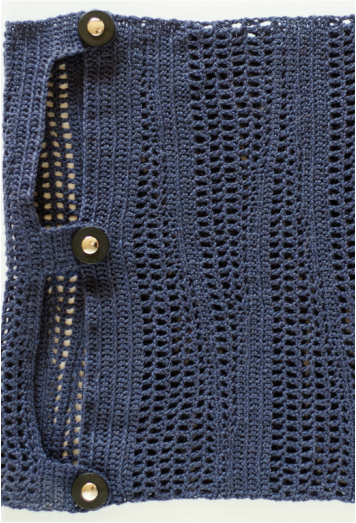 Leather Pedestal Button by Jul Designs as featured on the Strata Cowl by Shibaguyz Designz for June Cashmere