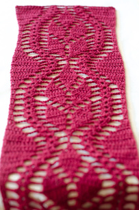Vines Hooded Scarf Pattern by Shannon Mullett-Bowlsby for June Cashmere