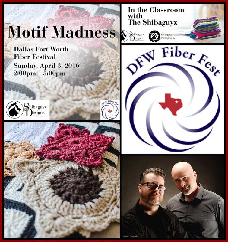 Motif Madness crochet class with the Shibaguyz at Dallas Fort Worth Fiber Festival 2016