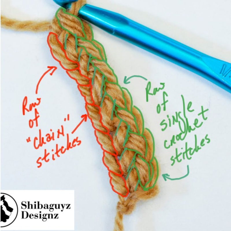How to make the Foundation Single Crochet Stitch tutorial by Shibaguyz Designz