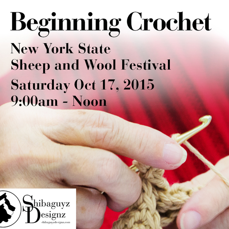 Beginning Crochet class by the Shibaguyz at New York State Sheep and Wool Festival 2015