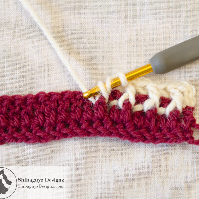 Technique Tuesday - How to make Vertical Post Stitch Crochet Ribbing - a step-by-step photo tutorial by Shibaguyz Designz