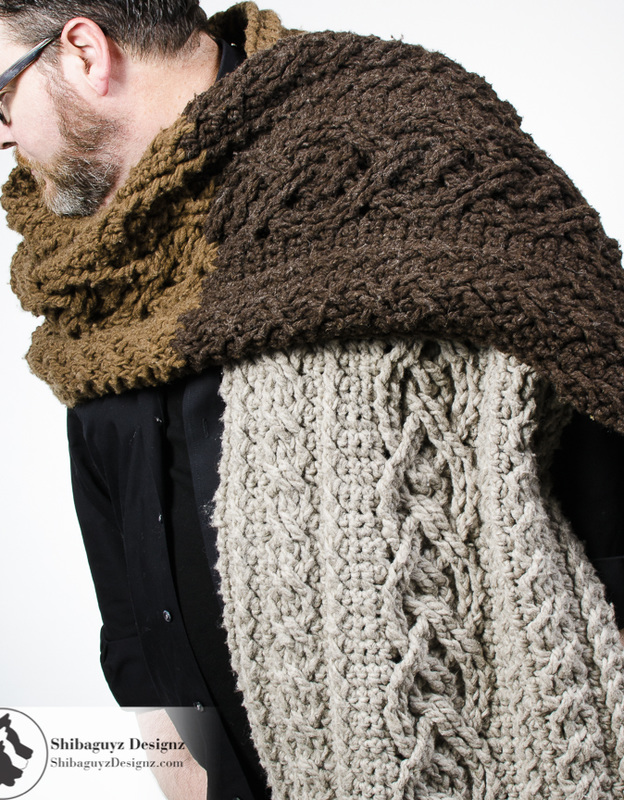 Crochet Blanket Scarf made with pattern from Craftsy Crochet Class by Shannon Mullett-Bowlsby