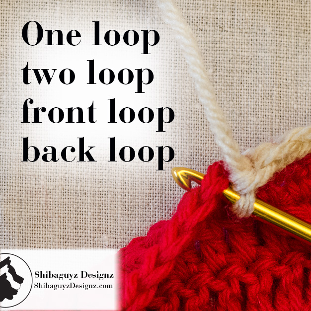 How To Make Different Crochet Fabrics By Inserting Your Hook Under Different Loops - A free step-by-step crochet tutorial by Shibaguyz Designz