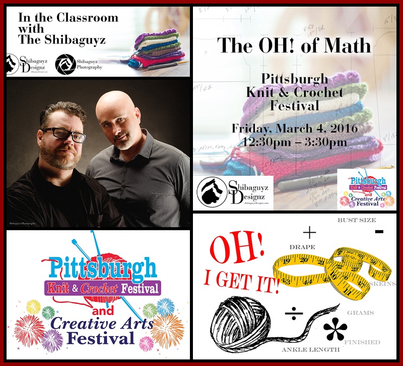 The OH! of Math class with Shannon & Jason Mullett-Bowlsby at the Pittsburgh Knit & Crochet Show and Creative Arts Festival March 4-6, 2016