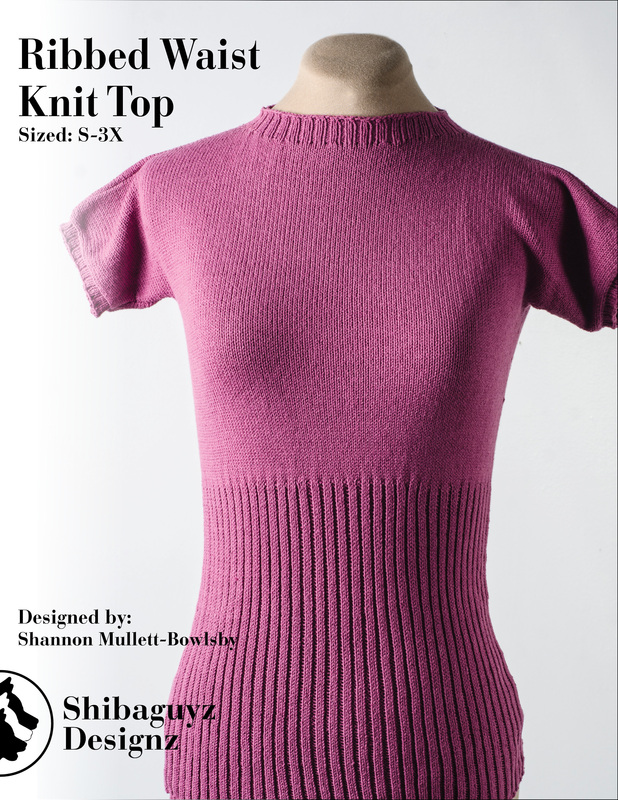 Ribbed Waist Knit Top Pattern by Shibaguyz Designz
