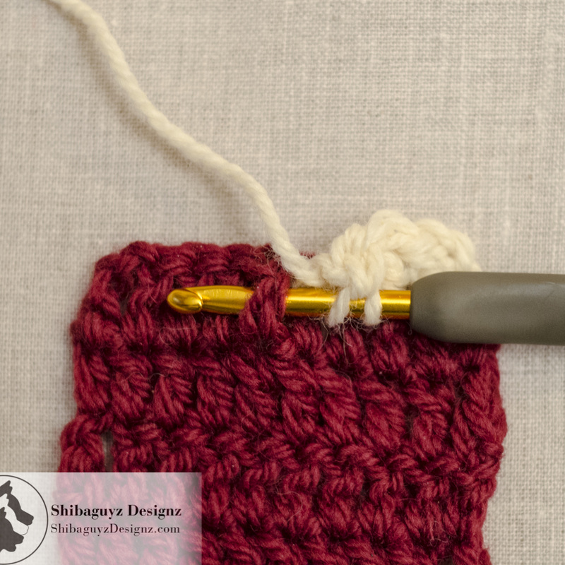 Crochet Post Stitches, How to make the Front Post Double Crochet Stitch - A step-by-step crochet photo tutorial by Shibaguyz Designz