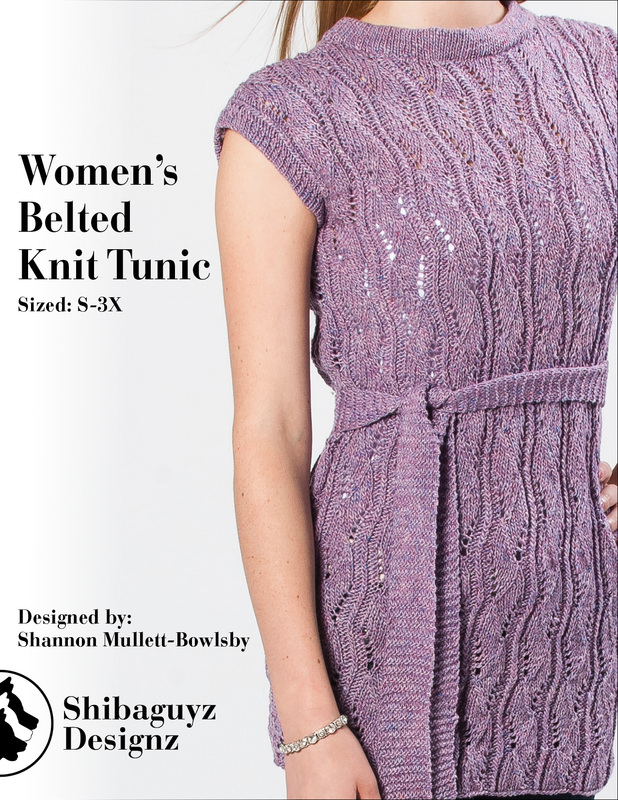 Women's Belted Tunic Knitting Pattern by Shibaguyz Designz