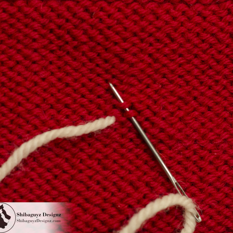 Technique Tuesday - A free step-by-step photo tutorial for How To Weave In the Ends Of Yarn Tails In Knitted Fabric by Shibaguyz Designz