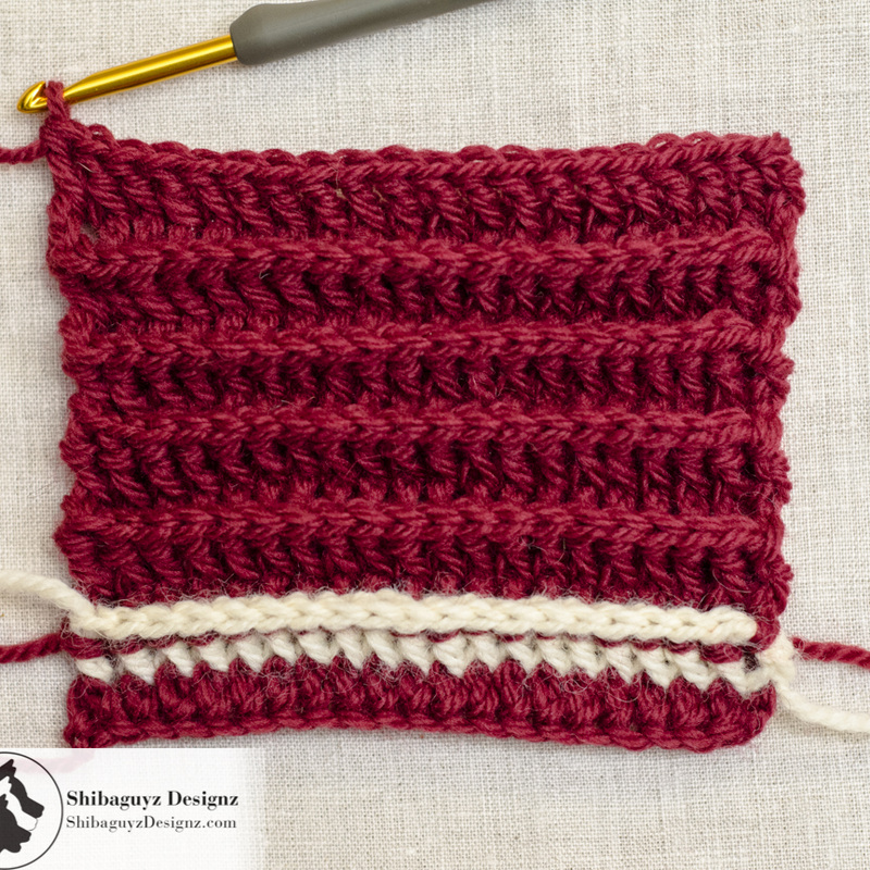 Technique Tuesday - How to make Reversible Horizontal Post Stitch Crochet Ribbing - a step-by-step photo tutorial by Shibaguyz Designz