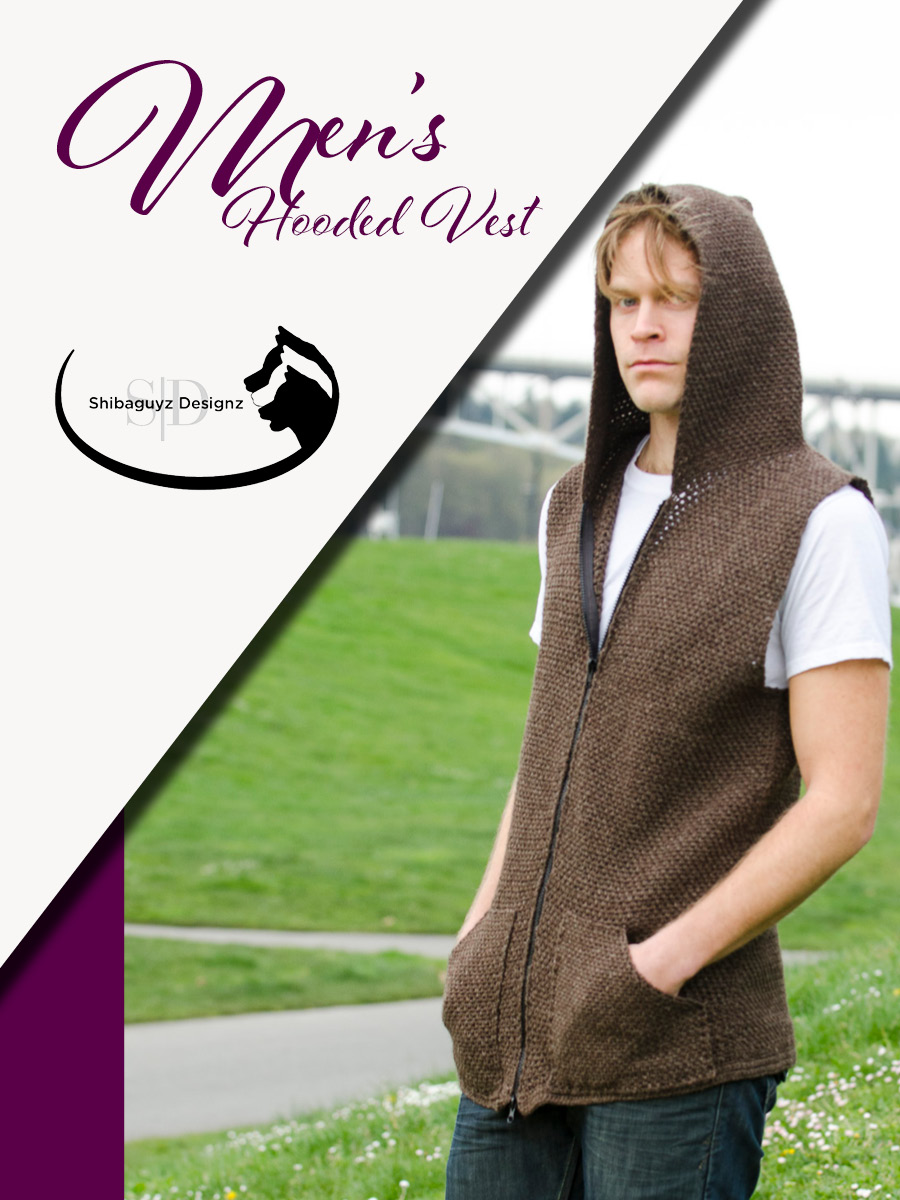 Men's Hooded Vest Crochet Pattern
