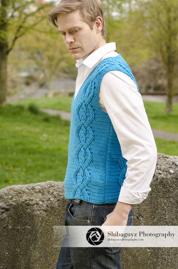 Mens Cabled Vest Crochet Pattern