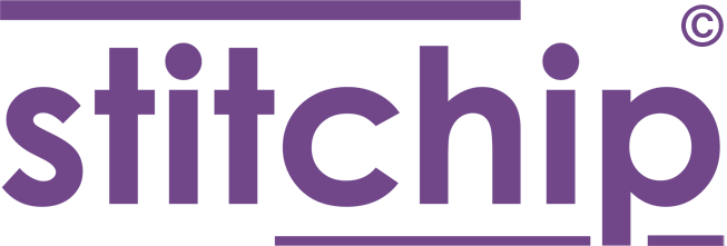 stitchip logo for shibaguyz designz limited edition crochet collection stitchip